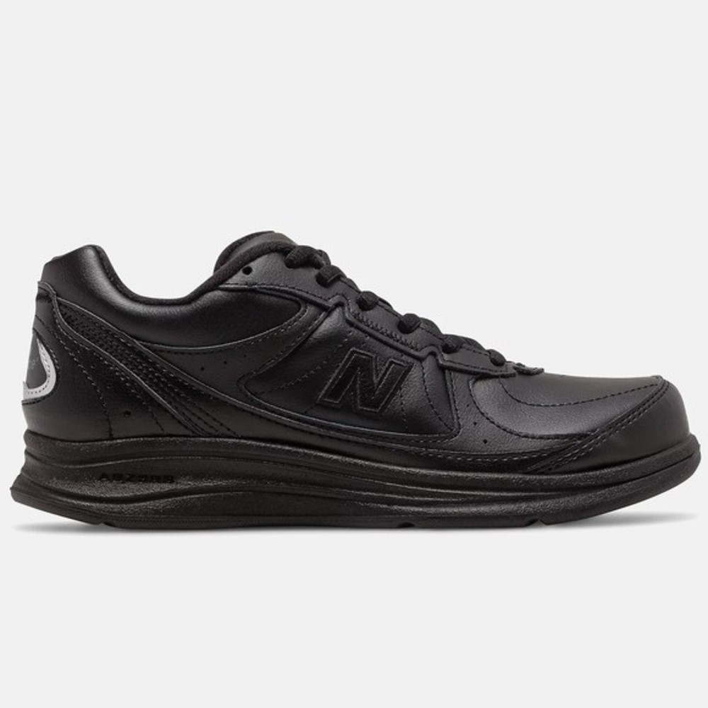 New Balance Womens Size 8 577 V1 Black Leather Lace Up Walking Sneakers Shoes